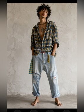 CRAM X Rustler drop crotch jeans